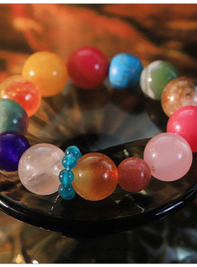 元气少女多巴胺加色天然石手串