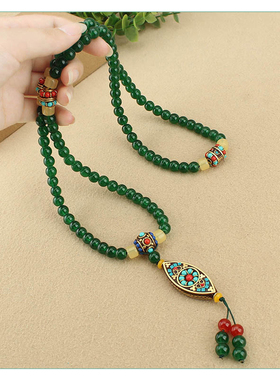 尼泊尔佛眼配珠小众毛衣链