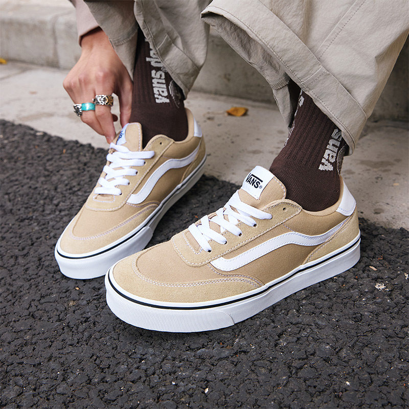 Vans范斯官方 Brooklyn LS棕色栗子棕简约复古男鞋板鞋,淘宝优惠券,粉丝福利购,淘宝优惠卷