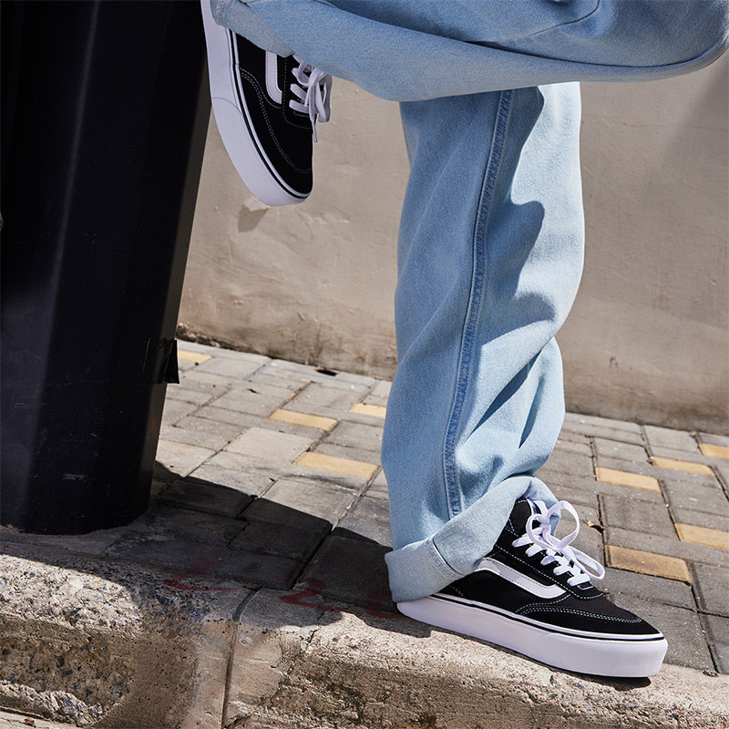 Vans范斯官方 Brooklyn LS Platform黑色厚底简约复古女鞋板鞋,淘宝优惠券,粉丝福利购,淘宝优惠卷