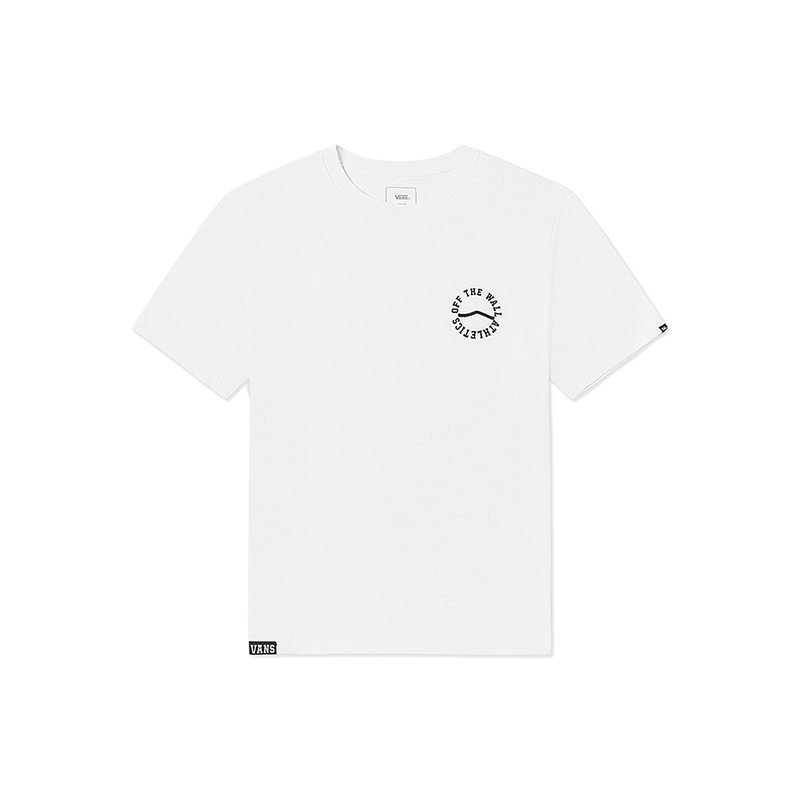 Vans范斯官方 男女情侣白色短袖T恤春季舒适透气清新学院小Logo,淘宝优惠券,粉丝福利购,淘宝优惠卷