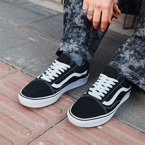 Vans范斯官方 升级款ComfyCush Old Skool舒舒服服经典黑运动鞋 图片 2