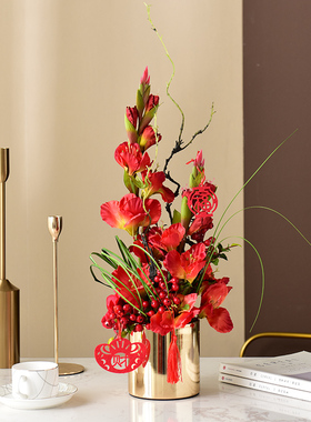 乔迁之喜客厅玄关轻奢风花艺礼物