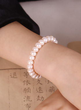 天然淡水珍珠手串女款百搭气质