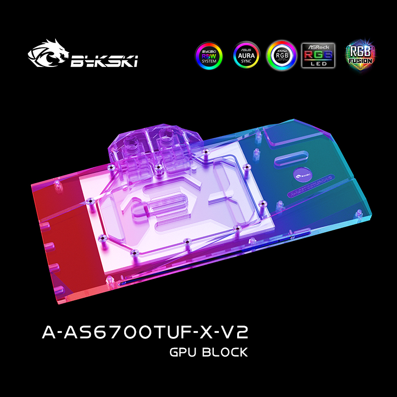 Bykski A-AS6700TUF-X-V2 显卡水冷头 华硕 ROG RX 6750 XT O12G - 图2