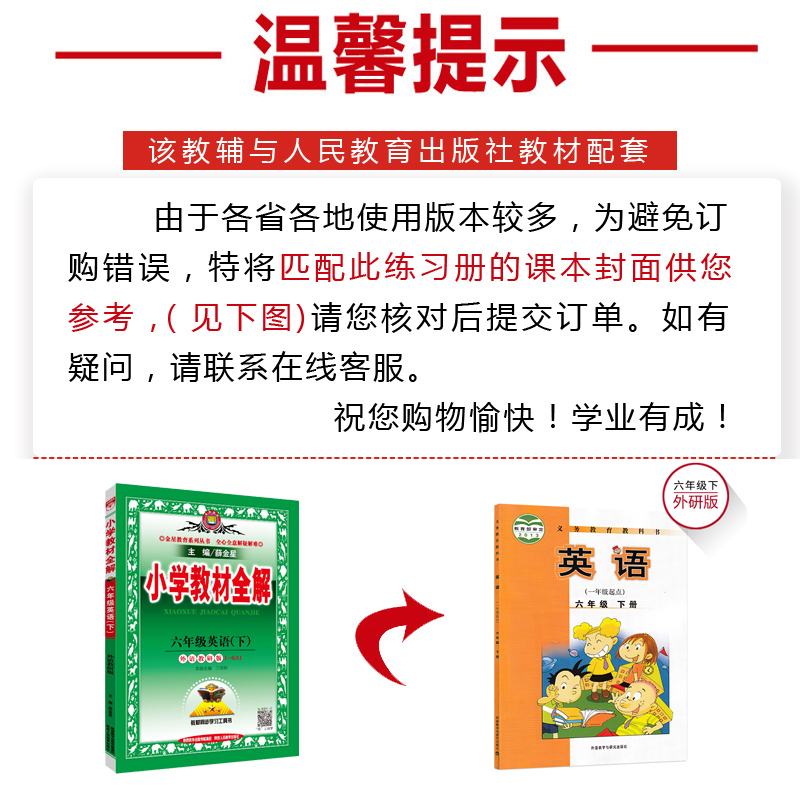 2024新版小学教材全解六年级下册英语全解WY外研版(一年级起点)外语教研版6六年级下册英语教材全解同步辅导资料教辅书全解全析-图1