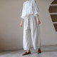 ທໍາມະຊາດແລະງ່າຍດາຍ Tacheng Yulu hemp pants ປູມເປົ້າ