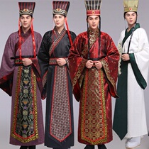 Han fu mens improved ancient dress costumes Han Dynasty Three Kingdoms Emperor Wang Ye Ancient Chinese Wind Officer Costume Films and TV Costumes Costumes