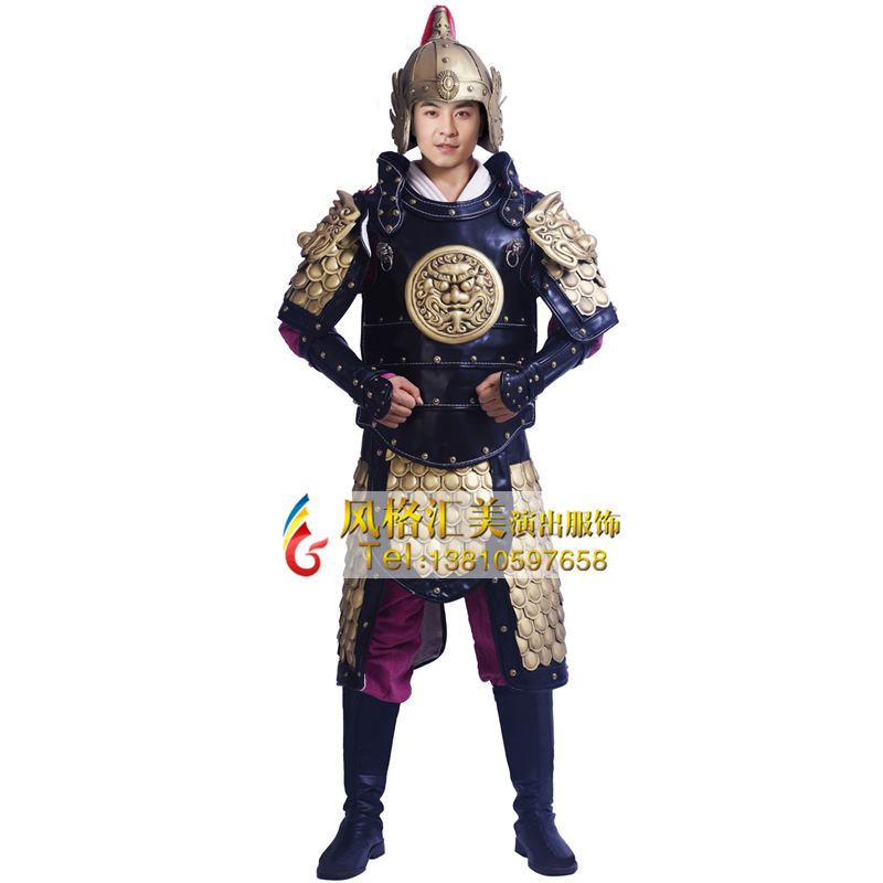 新款古代盔甲可穿将士铠甲服装真人盔甲男影视剧将军演出甲胄定制 - 图1