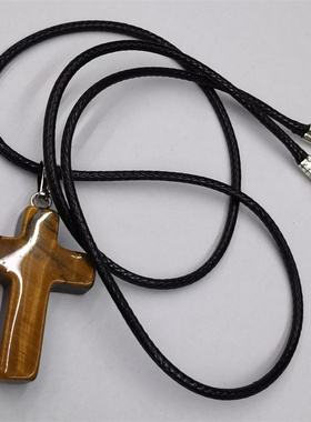 情侣水晶十字架时尚百搭项链吊坠