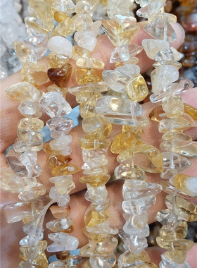 玛瑙水晶有孔小碎石珠串DIY配件