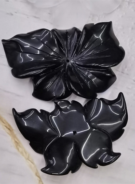 水晶雕刻立体花饰品配件