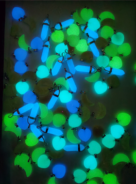 情侣人造荧光石晚上发光月亮石