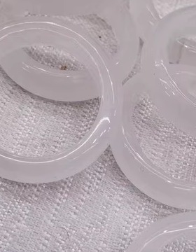 情侣天然水晶东陵玉跑环戒指配饰