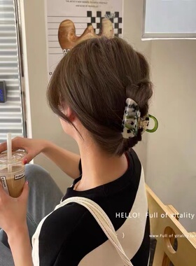 Chris 法国小众牌子草莓西红柿发抓手提包包抓夹盘发鲨鱼夹简约女