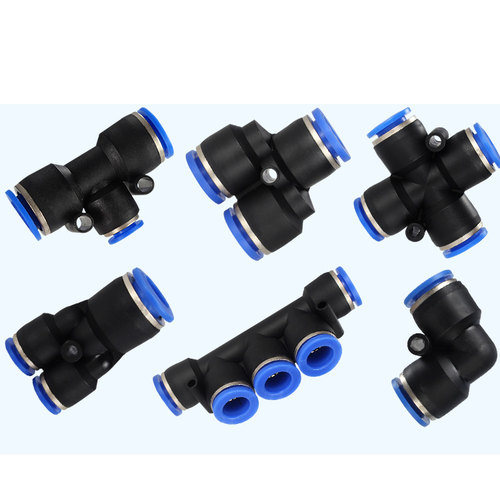 气动快插PY06 08气管快速接头Y型塑料三插PW8-6变径三通12-10 6-4 - 图1