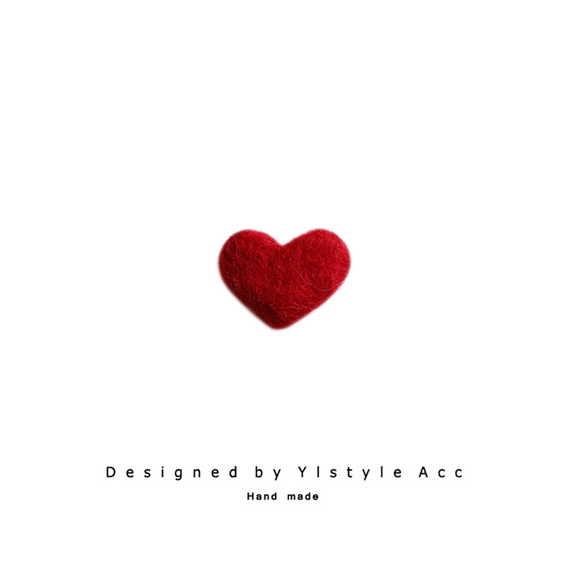 小雍家可爱羊毛毡爱心胸针秋冬新款少女心胸章大衣包包别针配饰 - 图3