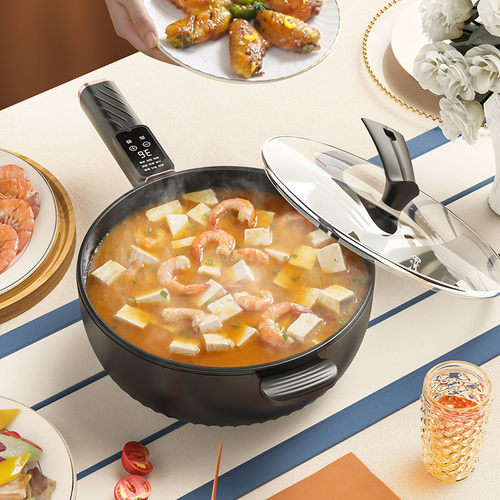 新疆西藏包邮智能电炒锅炒菜多功能万能锅家用不粘锅大容量电煮锅 - 图1