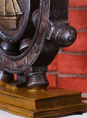 地中海风船舵罗盘酒吧装饰摆件