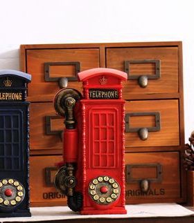 英伦拍摄道具酒吧电话机装饰摆件