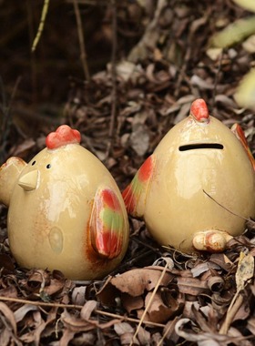 创意动物陶瓷存钱罐装饰摆件新品