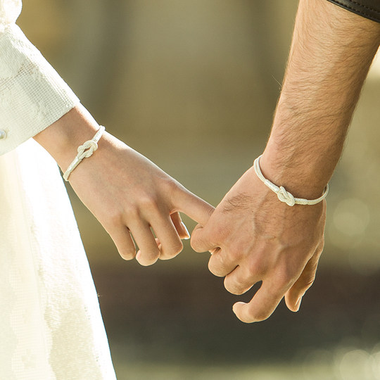 Turkish handwoven pure silver bracelet gift for couple