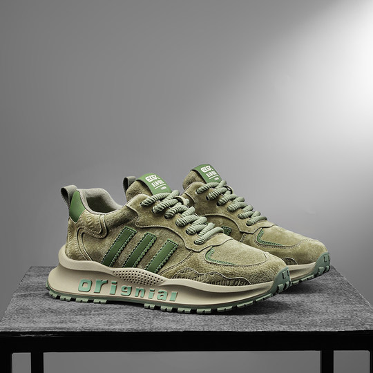 莆田阿甘男鞋冬季休闲跑步运动高级感老爹鞋加绒保暖棉鞋2025新款