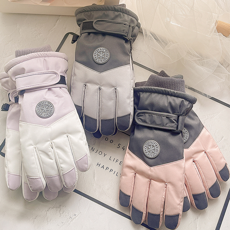 滑雪手套女冬天季厚骑行电动摩托车加绒玩雪男触屏户外棉保暖防寒 - 图2