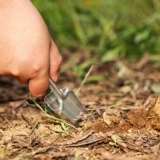 Маленькая портативная складная дорожная лопата из нержавеющей стали для рыбалки