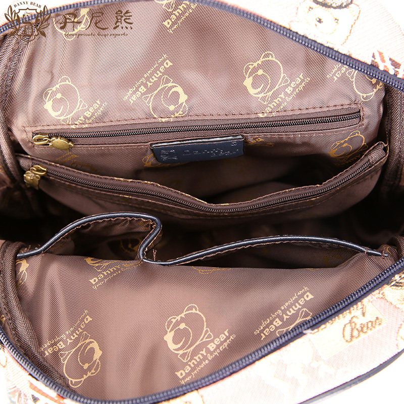 danny bear女新款大容量欧美双肩包 丹尼熊箱包双肩背包