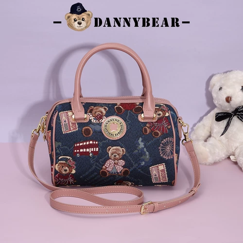 Барсетка, сумка через плечо, бостонская сумка для отдыха, с медвежатами