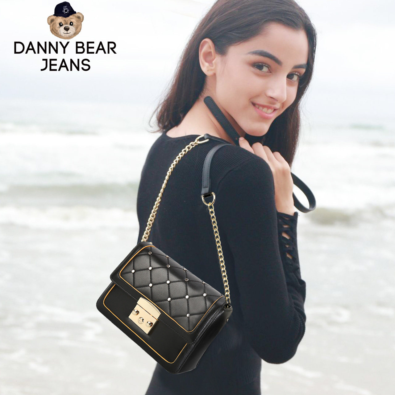 丹尼熊小香风女韩版气质斜挎小包 丹尼熊箱包女士包袋