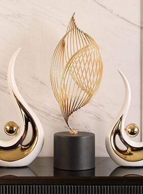 轻奢现代风生水起摆件客厅酒柜玄关电视柜办公室书柜乔迁新居礼品