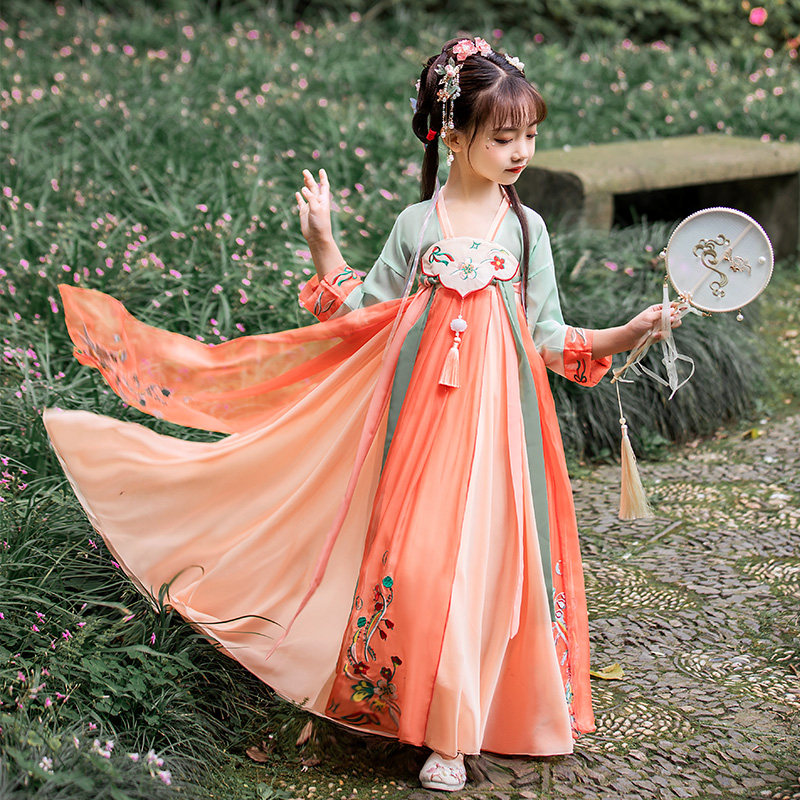 汉服中国风古装超仙儿童春秋连衣裙 缘你梦汉服