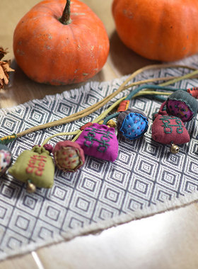 大小姐原创喜字钱袋百搭挂件项链