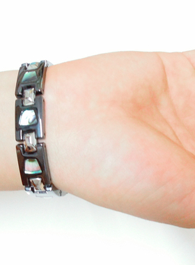 正品台湾koto黑白陶瓷情侣手链