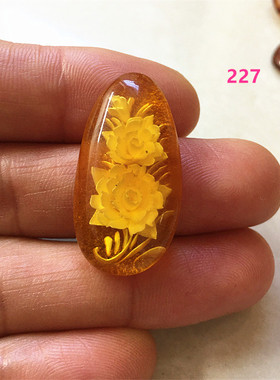 热卖原矿天然琥珀蜜蜡鸡油黄俄罗斯水滴吊坠无事牌雕刻平安扣随型