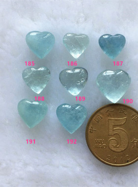 海蓝宝纯天然一物一图吊坠项链