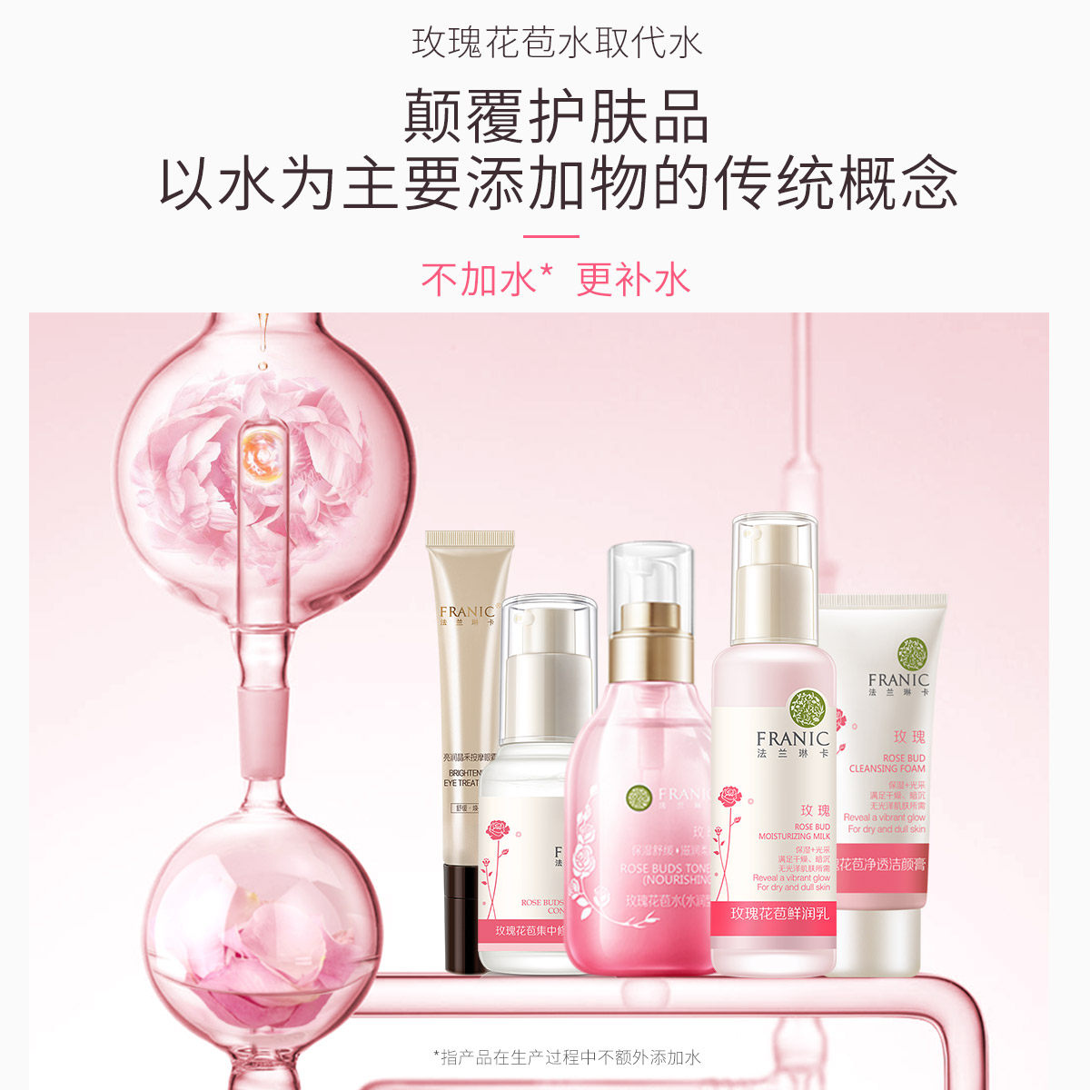 法兰琳卡玫瑰补水护肤套装水乳油皮 法兰琳卡面部护理套装
