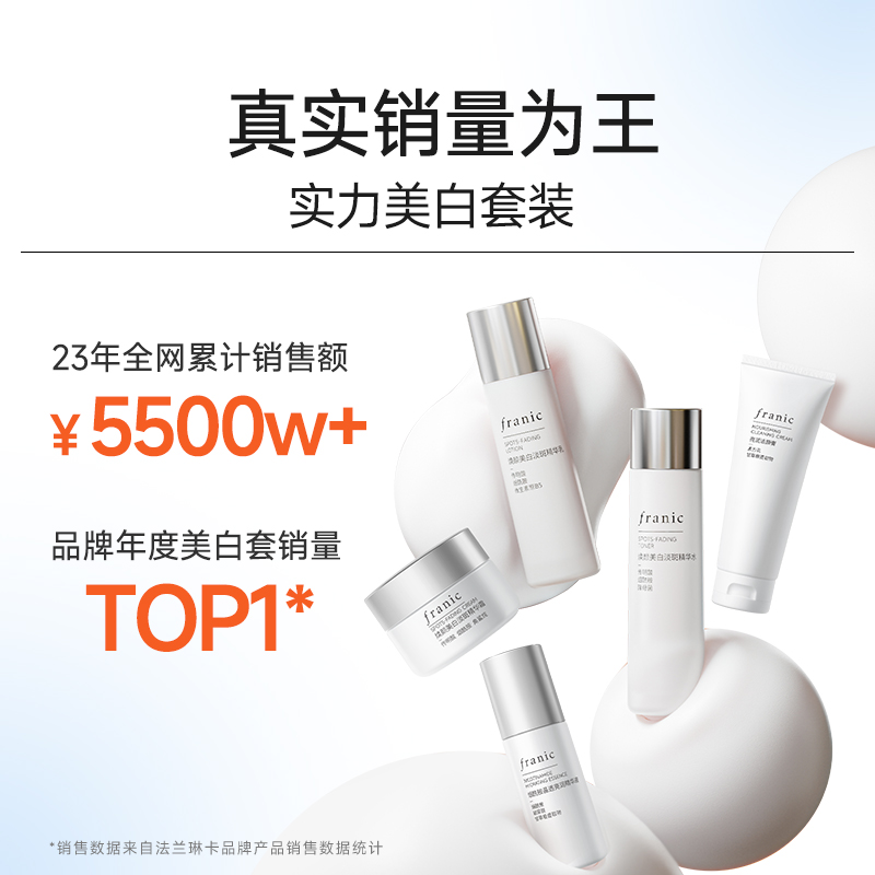 【520礼物】法兰琳卡焕颜美白淡斑白金礼盒护肤套补水保湿送女友