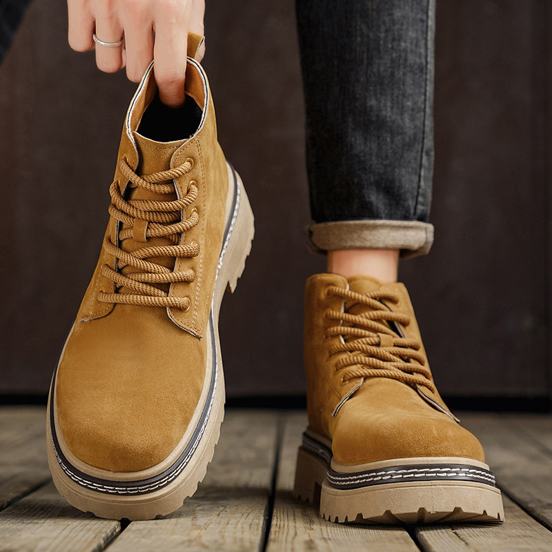 踢不烂马丁靴男冬季高帮防水防滑大黄靴男士户外运动登山工装靴子,淘宝优惠券,粉丝福利购,淘宝优惠卷