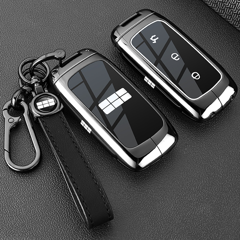 适用吉利银河L7钥匙套23/24款E5专用L6银河e8龙腾版车金属扣壳包 - 图1