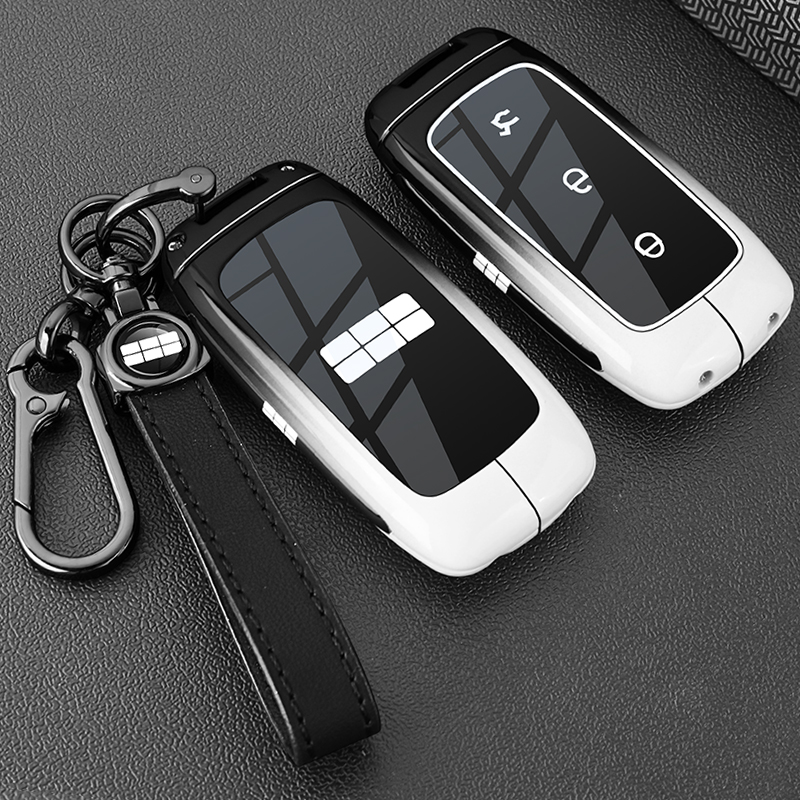 适用吉利银河L7钥匙套23/24款E5专用L6银河e8龙腾版车金属扣壳包 - 图0