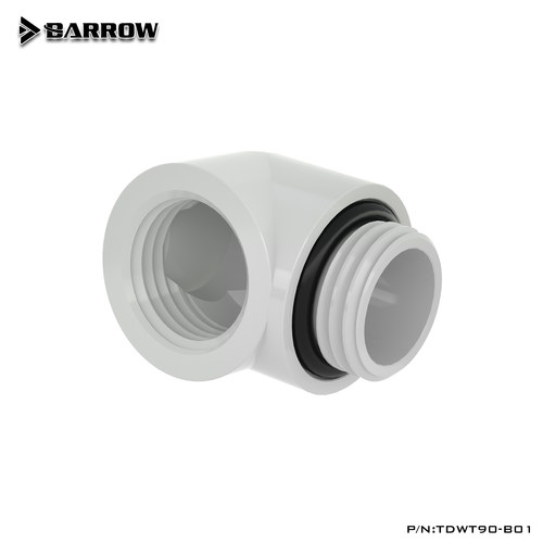 Barrow 90度呆弯头 单内丝转接螺座  TDWT90-B01 电脑水冷DIY配件 - 图1