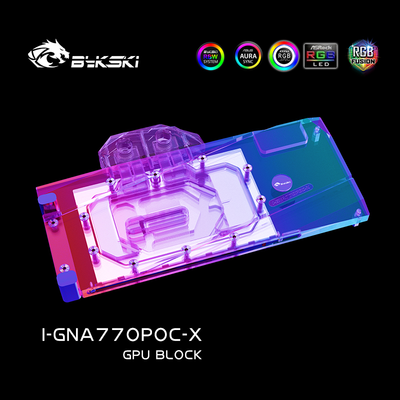 Bykski I-GNA770POC-X 显卡水冷头GUNNIR Arc A770 Photon 16G OC - 图2