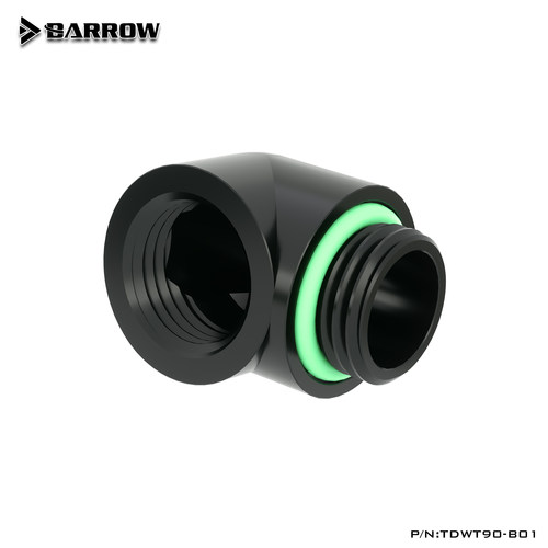 Barrow 90度呆弯头 单内丝转接螺座  TDWT90-B01 电脑水冷DIY配件 - 图0
