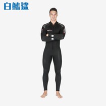 White fin shark MARES Wetsuit ROVER 3mm Overall 5mm SCUBA DIVING SUIT WARM AND DEEP DIVING