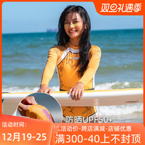 White fin shark Nu-June swimsuit one-piece female display slim high face value Long sleeves conservative sunscreen clothing beach surf