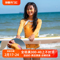 White fin shark Nu-June swimsuit one-piece female display slim high face value Long sleeves conservative sunscreen clothing beach surf