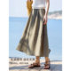 XWI XWI Xinwei travel resort style skirt color solid for women 2026 spring high-waisted slimming A-line versatile flower bud skirt